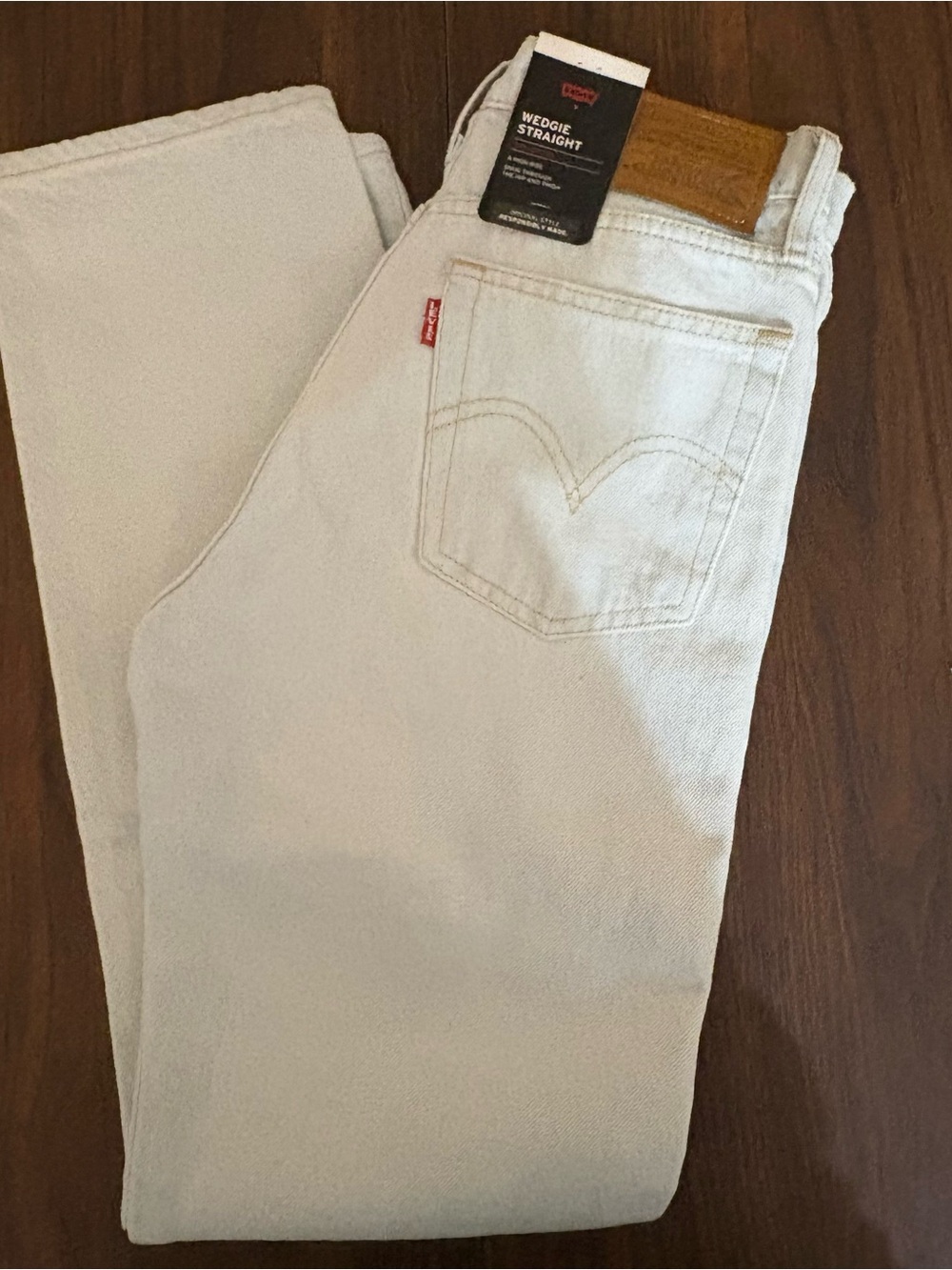 Levi's Light Cream Button-Fly Jeans